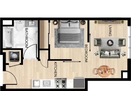 S1: 1 Bed, 1 Bath